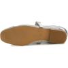 image:imageFEVERSOLE Womens Mary Jane Fashion Square Toe Easy Buckle Low Heel Slip On FlatsSq Maryjane Silver Mesh Stack Heel