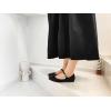 image:imageFEVERSOLE Womens Mary Jane Fashion Square Toe Easy Buckle Slip On FlatsSq Maryjane Black Vegan Leather Flat