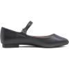 image:imageFEVERSOLE Womens Mary Jane Fashion Square Toe Easy Buckle Slip On FlatsSq Maryjane Black Vegan Leather Flat