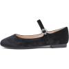 image:imageFEVERSOLE Womens Mary Jane Fashion Square Toe Easy Buckle Slip On FlatsSq Maryjane Black Velvet Flat