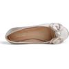 image:imageFEVERSOLE Womens Round Toe Soft Fashion Bow Tie Dress Ballet FlatsBeige Satin Twist Bow