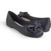 image:imageFEVERSOLE Womens Round Toe Soft Fashion Bow Tie Dress Ballet FlatsBlack Satin Twist Bow