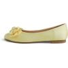 image:imageFEVERSOLE Womens Round Toe Soft Fashion Bow Tie Dress Ballet FlatsButter Satin Twist Bow