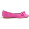 image:imageFEVERSOLE Womens Round Toe Soft Fashion Bow Tie Dress Ballet FlatsHot Pink Satin Twist Bow