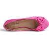 image:imageFEVERSOLE Womens Round Toe Soft Fashion Bow Tie Dress Ballet FlatsHot Pink Satin Twist Bow
