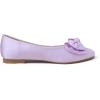 image:imageFEVERSOLE Womens Round Toe Soft Fashion Bow Tie Dress Ballet FlatsLilac Satin Twist Bow