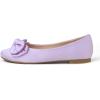 image:imageFEVERSOLE Womens Round Toe Soft Fashion Bow Tie Dress Ballet FlatsLilac Satin Twist Bow