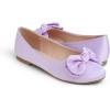 image:imageFEVERSOLE Womens Round Toe Soft Fashion Bow Tie Dress Ballet FlatsLilac Satin Twist Bow