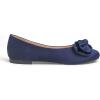 image:imageFEVERSOLE Womens Round Toe Soft Fashion Bow Tie Dress Ballet FlatsNavy Satin Twist Bow