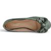 image:imageFEVERSOLE Womens Round Toe Soft Fashion Bow Tie Dress Ballet FlatsOlive Satin Twist Bow