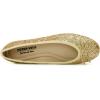image:imageFEVERSOLE Womens Shiny Ballet Flat Glitter Gold Size 65 M US Bound with No Show Socks Women Low Cut Silky Thin Socks 3 Colors 9 Pairs