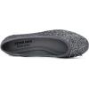 image:imageFEVERSOLE Womens Shiny Ballet Flat Glitter Pewter Size 65 M US Bound with No Show Socks Women Low Cut Silky Thin Socks 3 Colors 9 Pairs