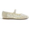 image:imageFEVERSOLE Womens Soft Classic Mary Jane Memory Foam Cushioned Comfort Round Toe Metal Buckle Flats Walking ShoesBeige Lace Flower Mary Jane With Round Buckle