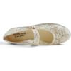 image:imageFEVERSOLE Womens Soft Classic Mary Jane Memory Foam Cushioned Comfort Round Toe Metal Buckle Flats Walking ShoesBeige Lace Flower Mary Jane With Round Buckle