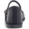 image:imageFEVERSOLE Womens Soft Classic Mary Jane Memory Foam Cushioned Comfort Round Toe Metal Buckle Flats Walking ShoesBlack Satin Mary Jane With Round Buckle