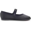 image:imageFEVERSOLE Womens Soft Classic Mary Jane Memory Foam Cushioned Comfort Round Toe Metal Buckle Flats Walking ShoesBlack Satin Mary Jane With Round Buckle