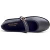 image:imageFEVERSOLE Womens Soft Classic Mary Jane Memory Foam Cushioned Comfort Round Toe Metal Buckle Flats Walking ShoesBlack Vegan Leather Mary Jane With Round Buckle