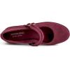 image:imageFEVERSOLE Womens Soft Classic Mary Jane Memory Foam Cushioned Comfort Round Toe Metal Buckle Flats Walking ShoesBurgundy Corduroy Mary Jane With Double Straps