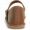 image:imageFEVERSOLE Womens Soft Classic Mary Jane Memory Foam Cushioned Comfort Round Toe Metal Buckle Flats Walking ShoesCamel Vegan Leather Mary Jane With Round Buckle
