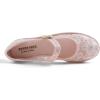 image:imageFEVERSOLE Womens Soft Classic Mary Jane Memory Foam Cushioned Comfort Round Toe Metal Buckle Flats Walking ShoesPink Lace Flower Mary Jane With Round Buckle