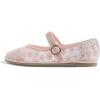 image:imageFEVERSOLE Womens Soft Classic Mary Jane Memory Foam Cushioned Comfort Round Toe Metal Buckle Flats Walking ShoesPink Lace Flower Mary Jane With Round Buckle