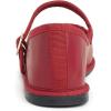 image:imageFEVERSOLE Womens Soft Classic Mary Jane Memory Foam Cushioned Comfort Round Toe Metal Buckle Flats Walking ShoesRed Vegan Leather Mary Jane With Round Buckle