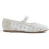 image:imageFEVERSOLE Womens Soft Classic Mary Jane Memory Foam Cushioned Comfort Round Toe Metal Buckle Flats Walking ShoesWhite Lace Flower Mary Jane With Round Buckle