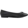 image:imageFEVERSOLE Womens Soft Cushion Comfort Round Toe Metal Trim Fashion Ballet Flats Walking ShoesBlack Grain Pu