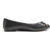 image:imageFEVERSOLE Womens Soft Cushion Comfort Round Toe Metal Trim Fashion Ballet Flats Walking ShoesBlack Plain Vegan Leather
