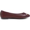 image:imageFEVERSOLE Womens Soft Cushion Comfort Round Toe Metal Trim Fashion Ballet Flats Walking ShoesBurgundy Grain Vegan Leather