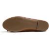 image:imageFEVERSOLE Womens Soft Cushion Comfort Round Toe Metal Trim Fashion Ballet Flats Walking ShoesCamel Brown Grain Vegan Leather