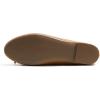 image:imageFEVERSOLE Womens Soft Cushion Comfort Round Toe Metal Trim Fashion Ballet Flats Walking ShoesCamel Brown Nubuck Vegan Leather
