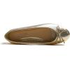 image:imageFEVERSOLE Womens Soft Cushion Comfort Round Toe Metal Trim Fashion Ballet Flats Walking ShoesGold Grain Vegan Leather