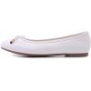 image:imageFEVERSOLE Womens Soft Cushion Comfort Round Toe Metal Trim Fashion Ballet Flats Walking ShoesWhite Grain Pu