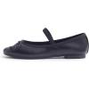 image:imageFEVERSOLE Womens Soft Cushion Padded Comfort Round Toe Mary Jane Elastic Fashion Ballet Flats Walking ShoesBlack Vegan Leather Mary Jane With Canvas Lining
