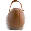image:imageFEVERSOLE Womens Soft Cushion Padded Comfort Round Toe Mary Jane Elastic Fashion Ballet Flats Walking ShoesCamel Vegan Leather Mary Jane With Canvas Lining