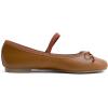image:imageFEVERSOLE Womens Soft Cushion Padded Comfort Round Toe Mary Jane Elastic Fashion Ballet Flats Walking ShoesCamel Vegan Leather Mary Jane With Canvas Lining