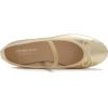 image:imageFEVERSOLE Womens Soft Cushion Padded Comfort Round Toe Mary Jane Elastic Fashion Ballet Flats Walking ShoesGold Vegan Leather Mary Jane With Canvas Lining