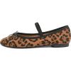 image:imageFEVERSOLE Womens Soft Cushion Padded Comfort Round Toe Mary Jane Elastic Fashion Ballet Flats Walking ShoesLeopard Faux Suede Mary Jane With Canvas Lining