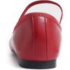 image:imageFEVERSOLE Womens Soft Cushion Padded Comfort Round Toe Mary Jane Elastic Fashion Ballet Flats Walking ShoesRed Vegan Leather Mary Jane With Canvas Lining