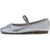image:imageFEVERSOLE Womens Soft Cushion Padded Comfort Round Toe Mary Jane Elastic Fashion Ballet Flats Walking ShoesSilver Vegan Leather Mary Jane With Canvas Lining