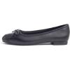 image:imageFEVERSOLE Womens Square Toe Fashion Bow Tie Dress Slip On Ballet FlatsBlack Plain Toe Cap