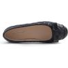 image:imageFEVERSOLE Womens Square Toe Fashion Bow Tie Dress Slip On Ballet FlatsBlack Quilted Toe Cap