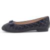 image:imageFEVERSOLE Womens Square Toe Fashion Bow Tie Dress Slip On Ballet FlatsBlack Quilted Toe Cap