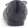 image:imageFEVERSOLE Womens Square Toe Fashion Bow Tie Dress Slip On Ballet FlatsBlack Quilted Toe Cap