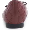 image:imageFEVERSOLE Womens Square Toe Fashion Bow Tie Dress Slip On Ballet FlatsBurgundy Quilted Toe Cap
