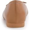image:imageFEVERSOLE Womens Square Toe Fashion Bow Tie Dress Slip On Ballet FlatsCamel Plain Toe Cap
