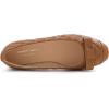 image:imageFEVERSOLE Womens Square Toe Fashion Bow Tie Dress Slip On Ballet FlatsCamel Quilted Toe Cap