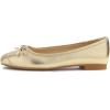 image:imageFEVERSOLE Womens Square Toe Fashion Bow Tie Dress Slip On Ballet FlatsGold Plain Toe Cap