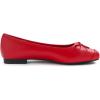 image:imageFEVERSOLE Womens Square Toe Fashion Bow Tie Dress Slip On Ballet FlatsRed Plain Toe Cap
